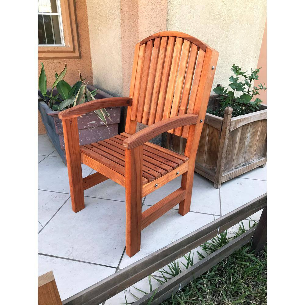 Best Redwood Wood Outdoor Dining Armchair