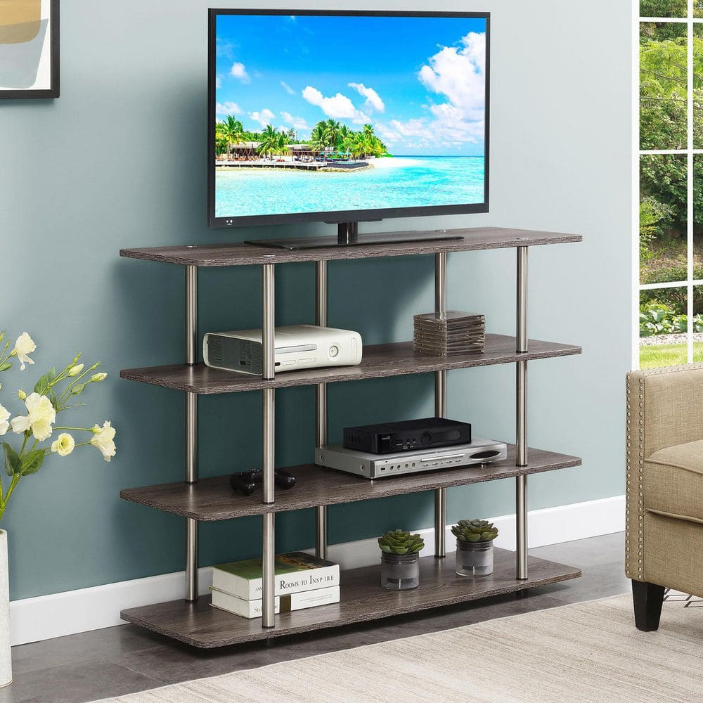 Convenience Concepts Designs2Go XL Highboy 4 Tier TV Stand, Multiple Finishes