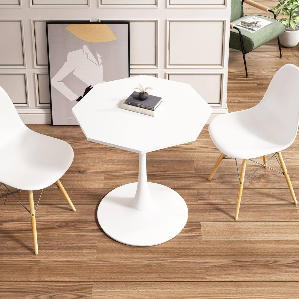 31.5 inch Modern Coffee Table, Octagonal Wood Dinner Table Accent Center Table