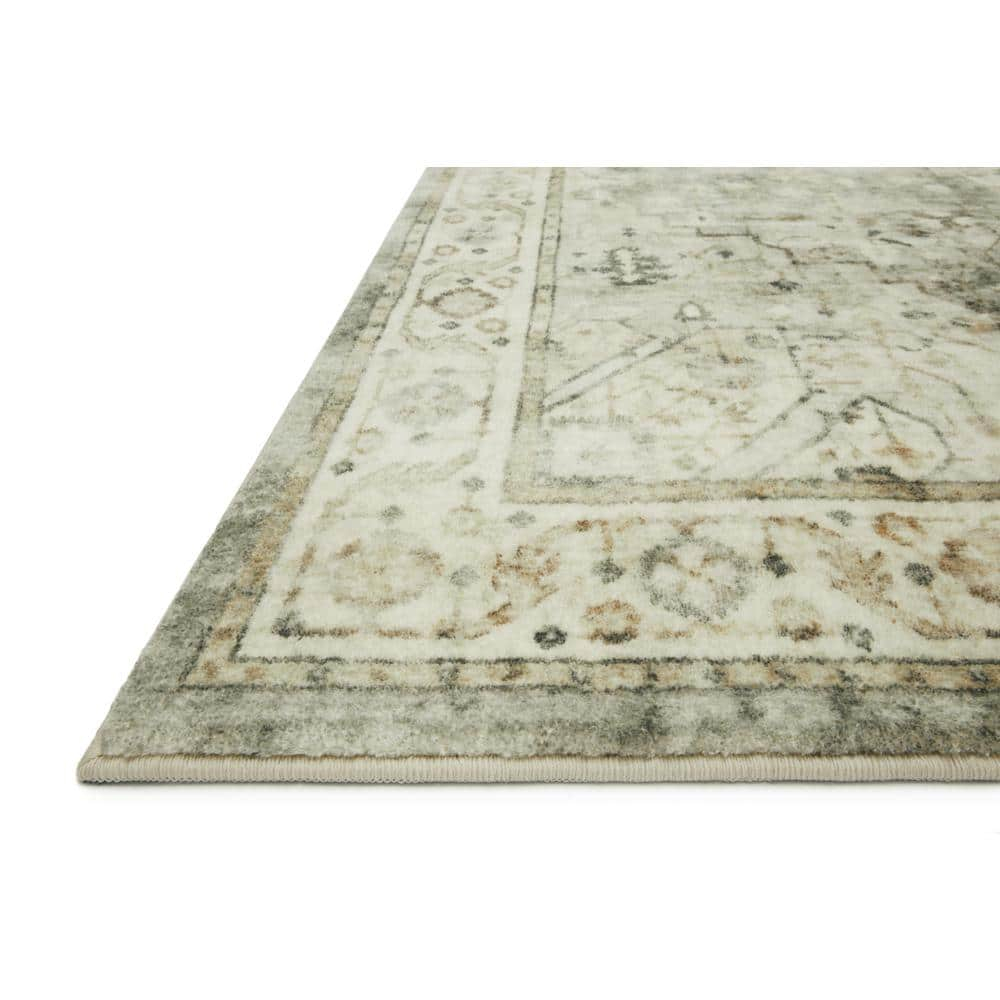 Loloi II Rosette ROS-09 Oriental Sage / Beige Area Rug 18" x 18" Sample