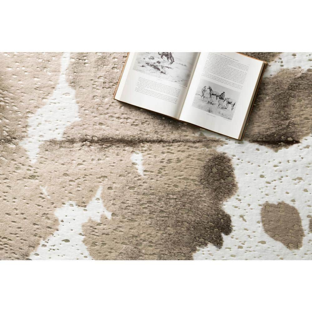 Loloi II Bryce Faux Cowhide Taupe / Champagne Area Rug