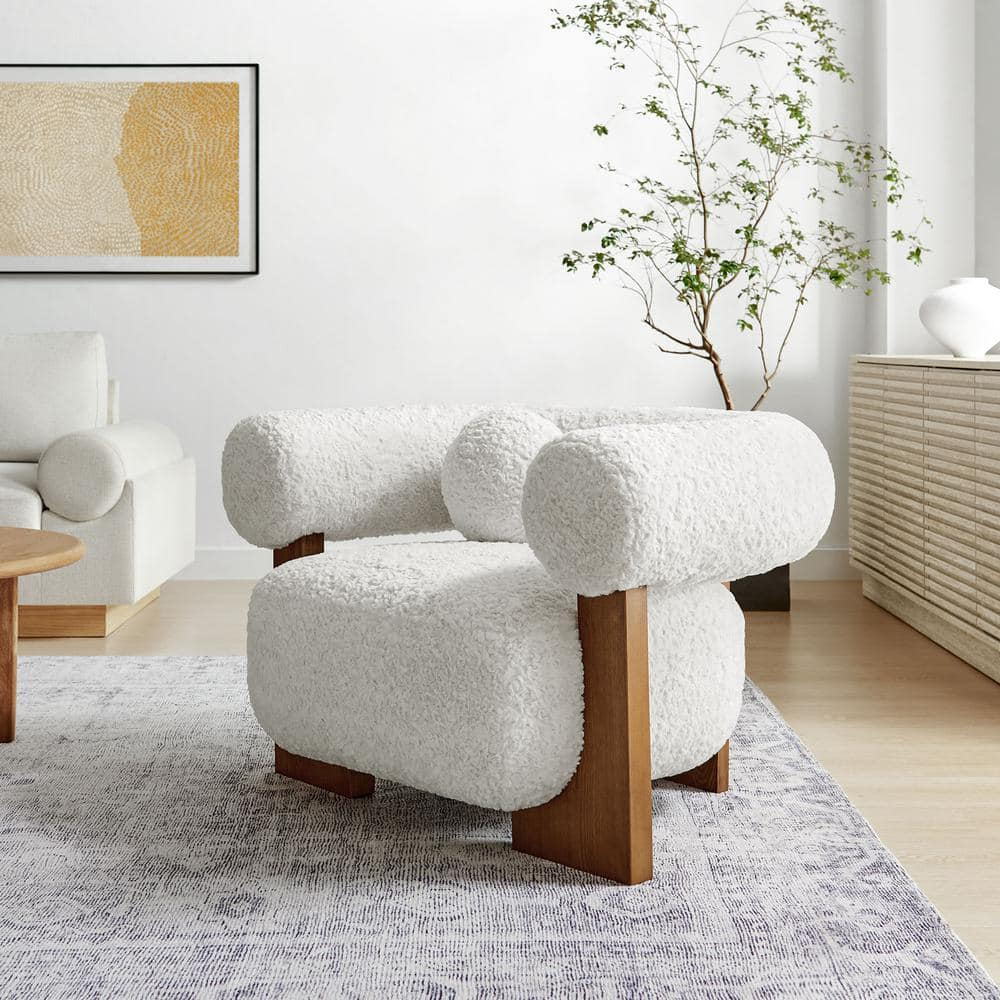 Modway Jace Faux Fur Fabric Accent Chair