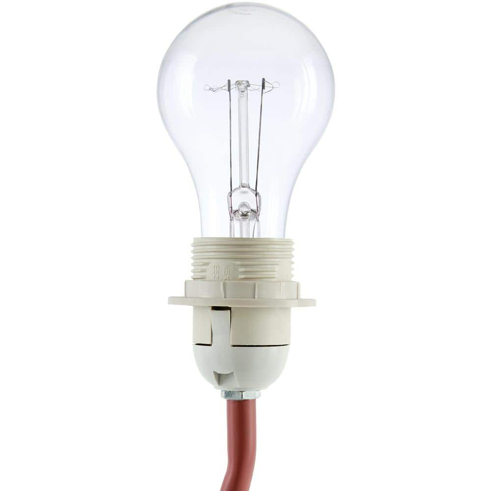 Livabliss Begonia Cottage Accent Table Lamp, 20-inch, Red with White Shade (Set of 2)