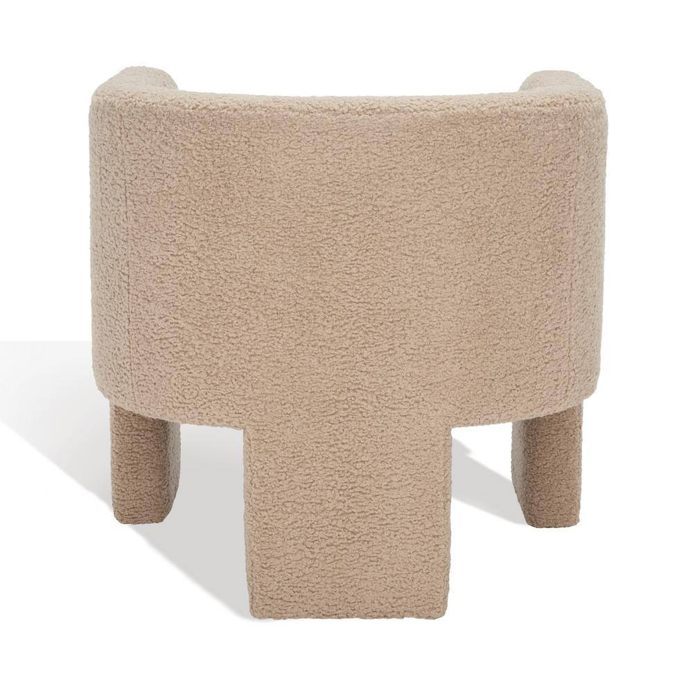 SAFAVIEH Couture Sammie Modern Boucle Solid Accent Chair, Light Brown