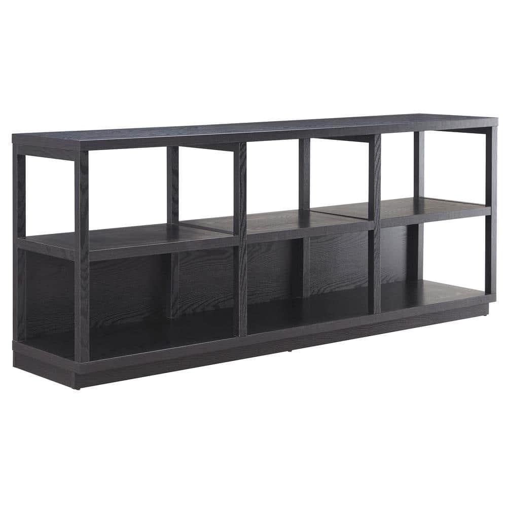 Evelyn&Zoe Thalia Rectangular TV Stand for TV's up to 75", Black