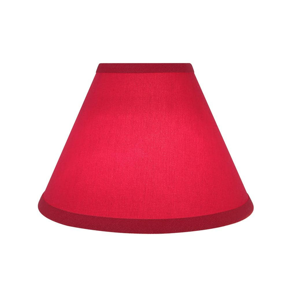 Aspen Creative 58753 Transitional Hardback Empire Shape UNO Construction Lamp Shade in Red, 10" Wide (4" x 10" x 7")