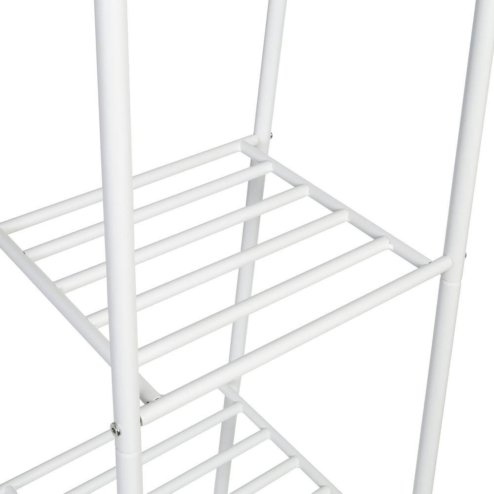 Honey Can Do 5-Tier Steel Shelf, White Matte