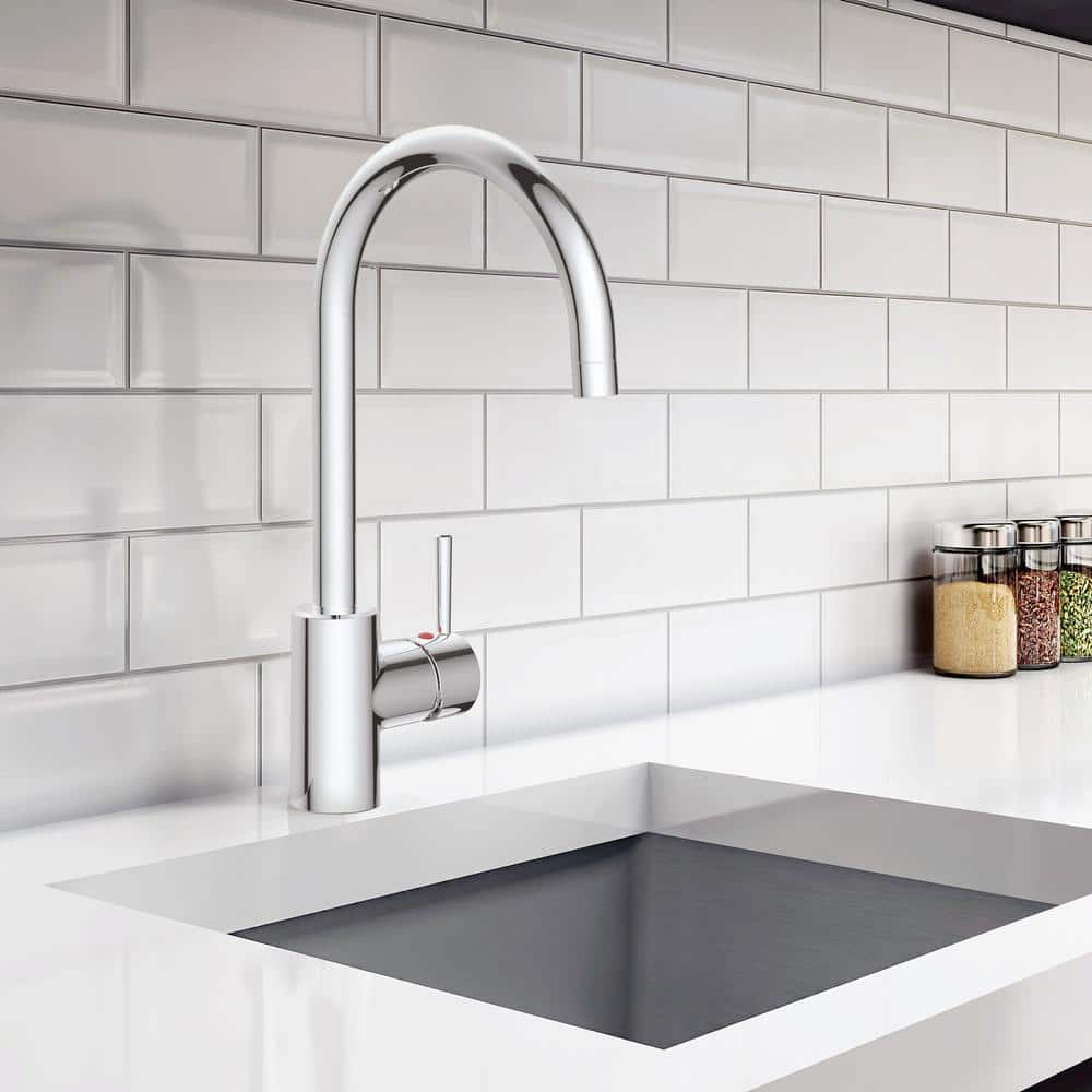 Design House 595660 Eastport II Modern Single-Handle Faucet for Kitchen in Polished Chrome