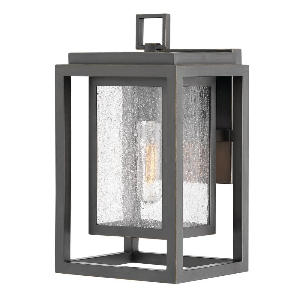 Oil Rubbed Bronze Dimmable Outdoor Sconce with Clear Glass