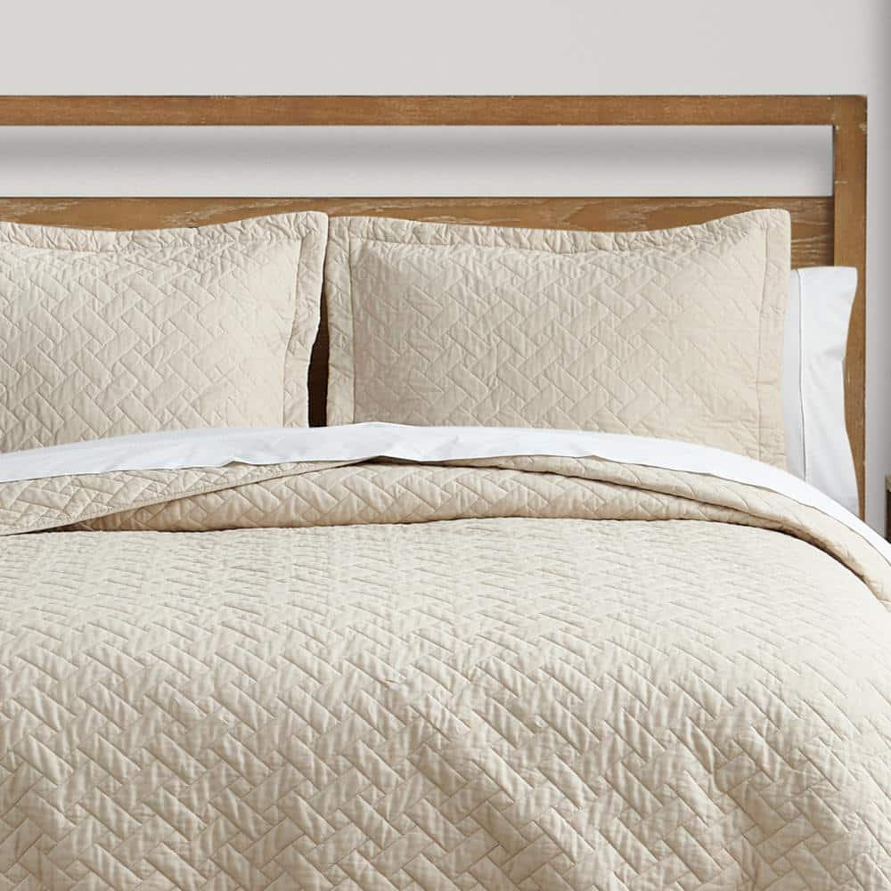 Dune Twin Cotton Reversible Quilt Set with Shams
