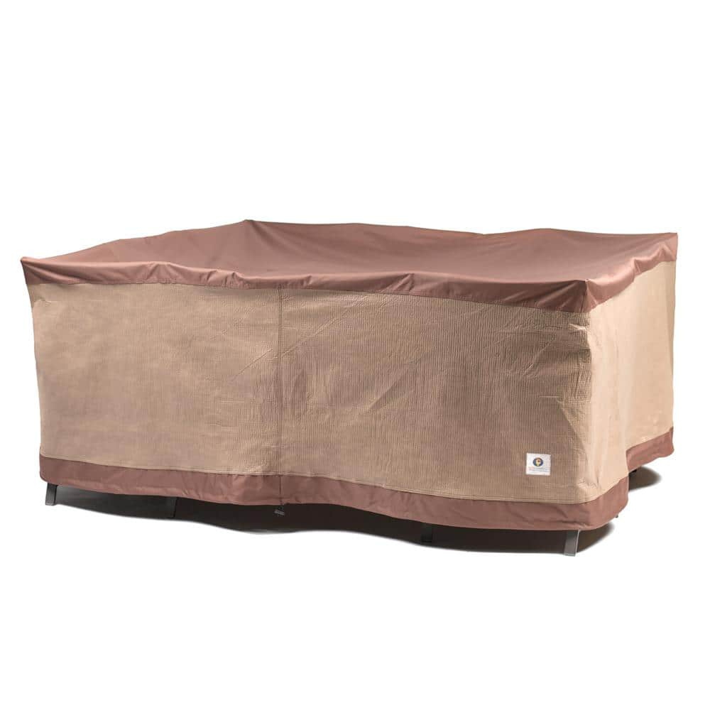 Duck Covers Ultimate Waterproof 92 Inch Square Patio Table & Chair Set Cover