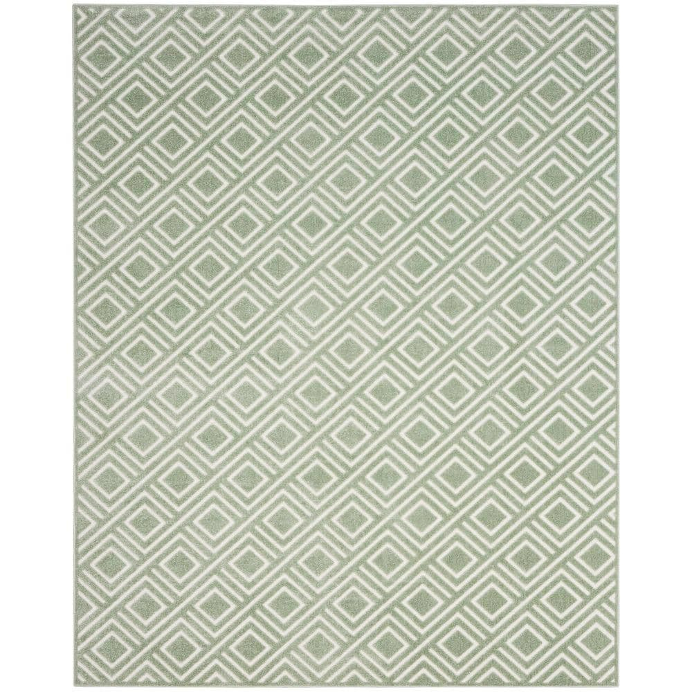 Nourison Casual 7'10" x 9'10" Green Modern Indoor Rug
