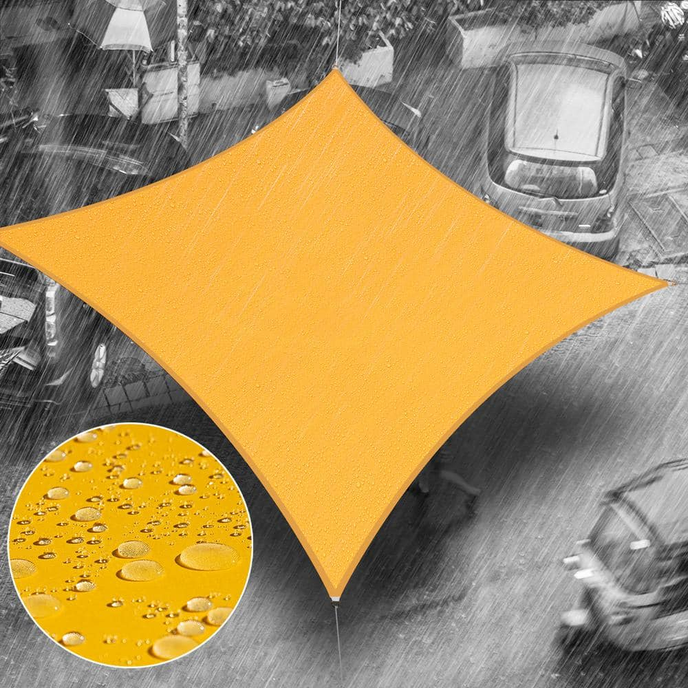 Waterproof 7 ft. x 12 ft. Rectangle Shade Sail - Yellow