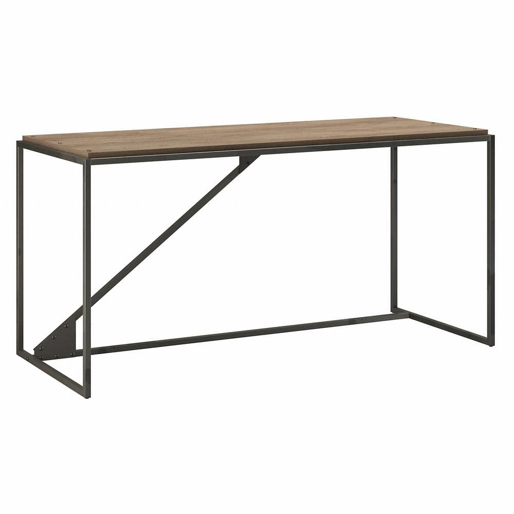 Bush Furniture Refinery 62W Industrial Desk in Rustic Gray
