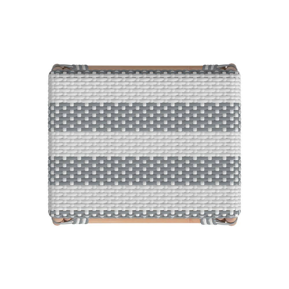 Butler Specialty Company Robias Rattan 24.5" Counter Stool - Gray & White Stripe