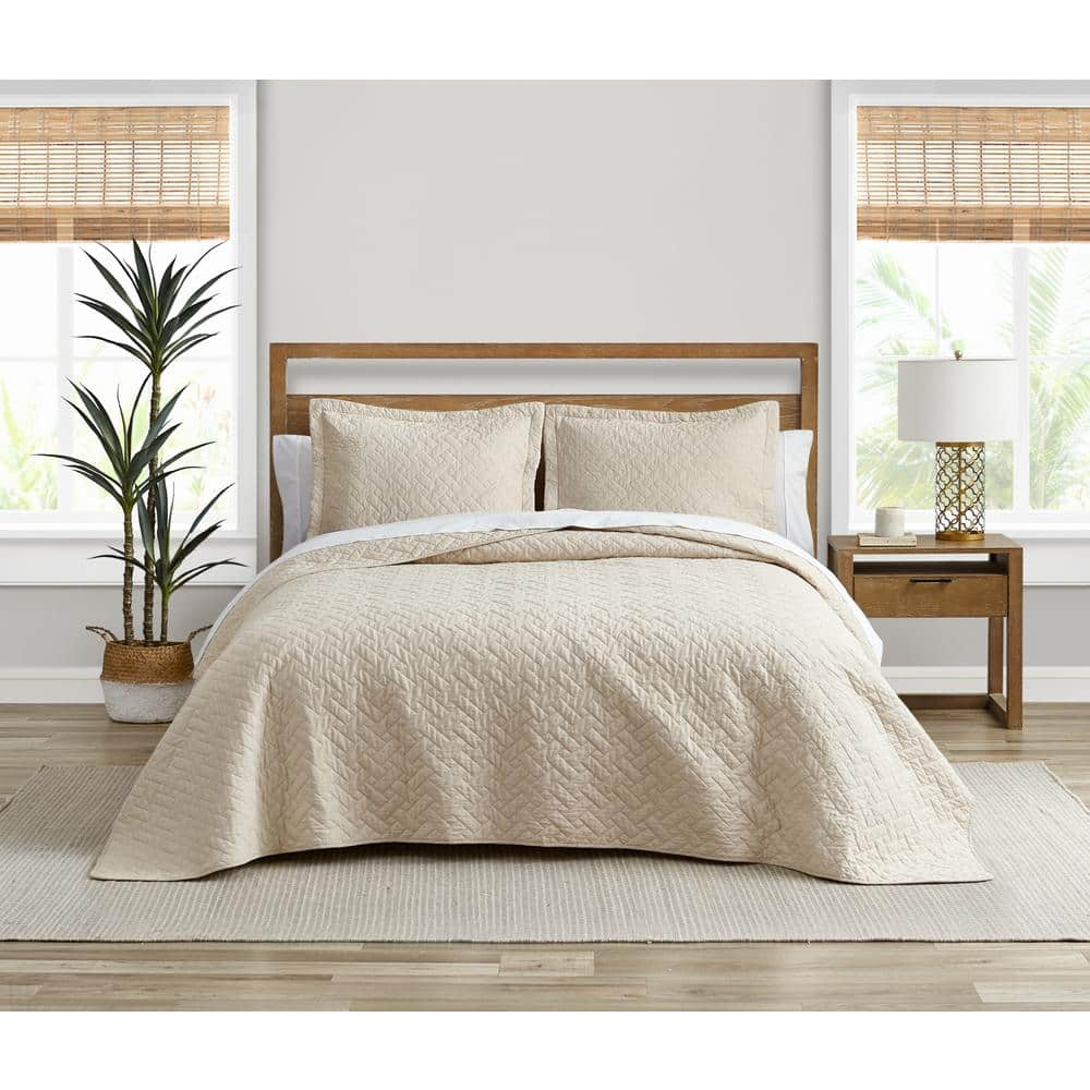 Dune Twin Cotton Reversible Quilt Set with Shams
