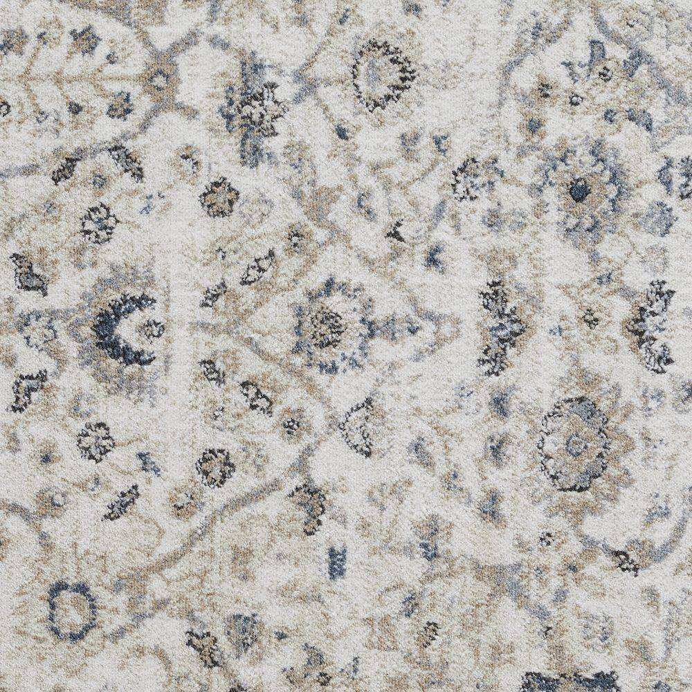 Kehleigh Oviel Cream 9 ft. 10 in. x 12 ft. 10 in. Oriental Polypropylene Indoor Area Rug