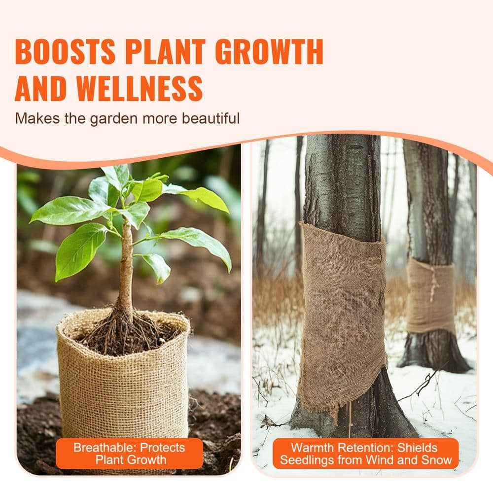 VEVOR Burlap Fabric Roll Burlap Tree Wrap for Crafts & Plants