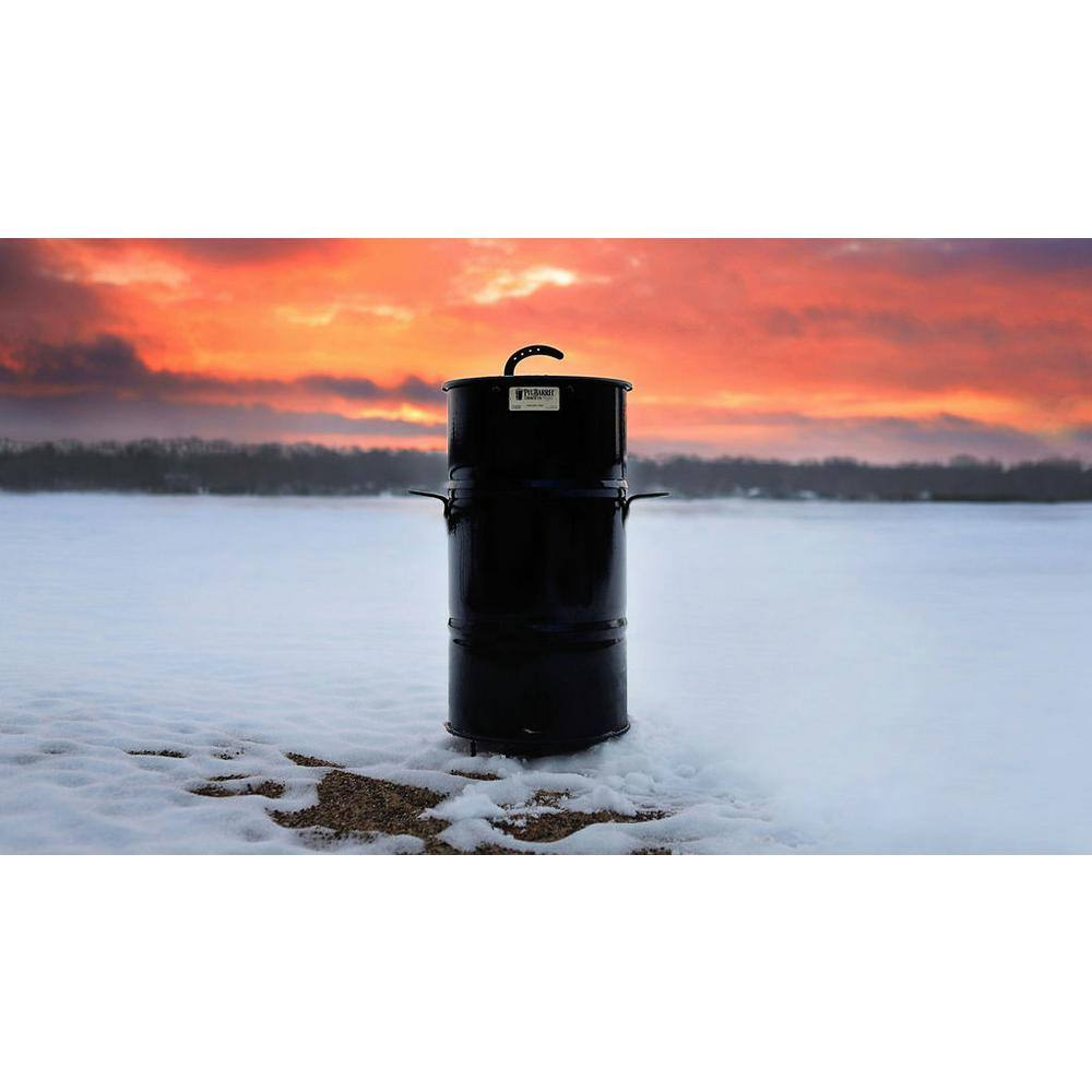 Pit Barrel Cooker Junior Package - 14 Inch Drum Smoker | Porcelain Coated Steel Drum BBQ Grill