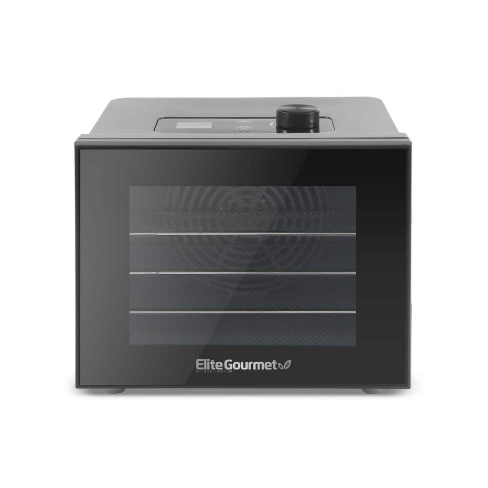 Elite Gourmet Digital Food Dehydrator with 4 Stainless Steel Trays