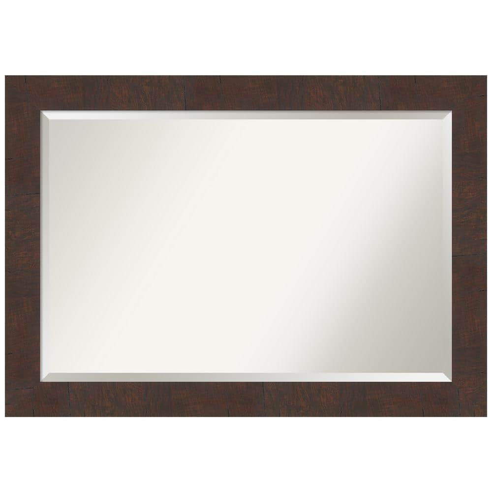 Wildwood Brown Distressed Walnut Rectangular Wall Mirror