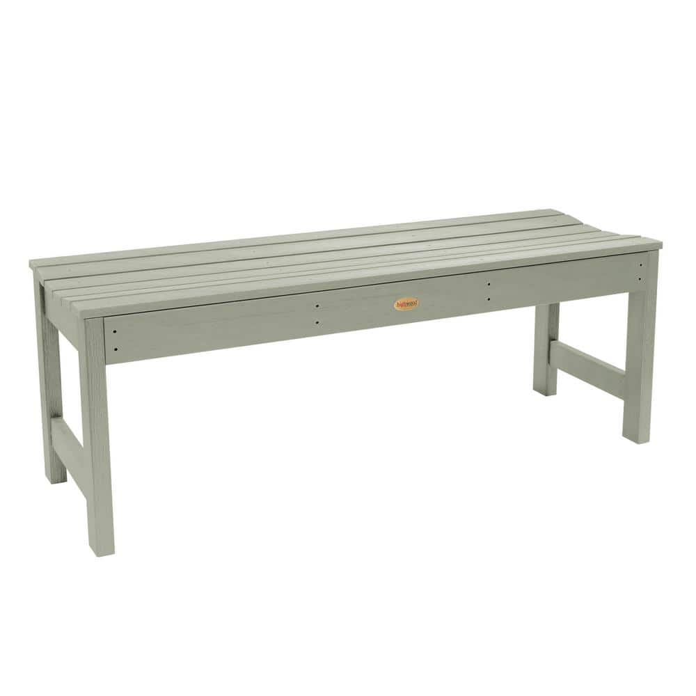 Eucalyptus Gray Recycled Plastic 4 ft Backless Outdoor Bench