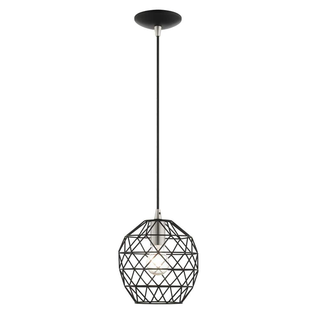 Livex Lighting Geometric Shade 1 - Light Pendant in  Black