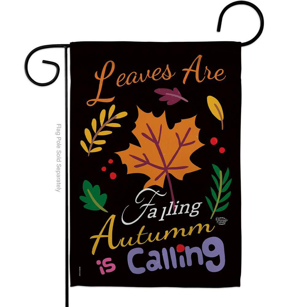 Ornament Collection  13 x 18.5 in. Leaves Are Falling Garden Flag with Fall Harvest & Autumn Double-Sided Decorative Vertical Flags House Decoration Banner Yard Gift
