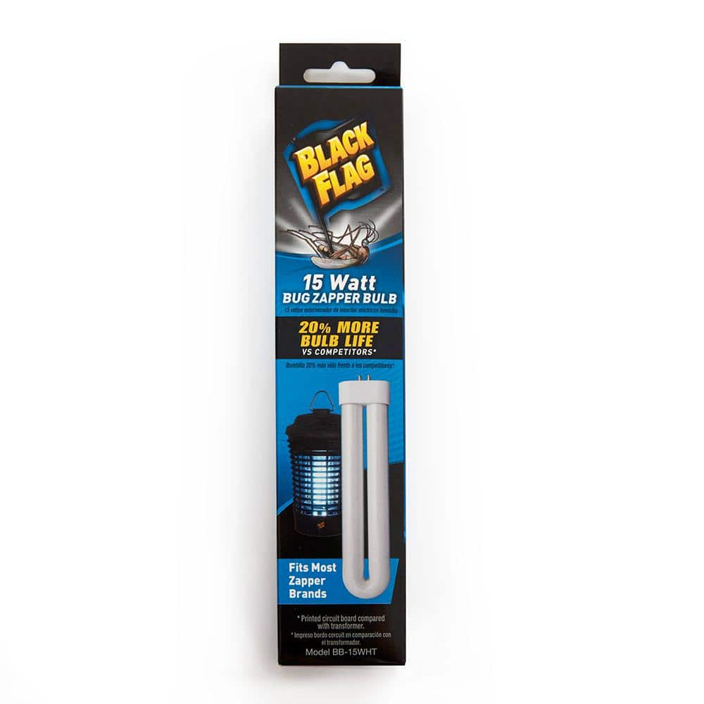 Black Flag 15 Watt Universal Electronic Bug Zapper Insect Killer Replacement Bulb, White Bulb