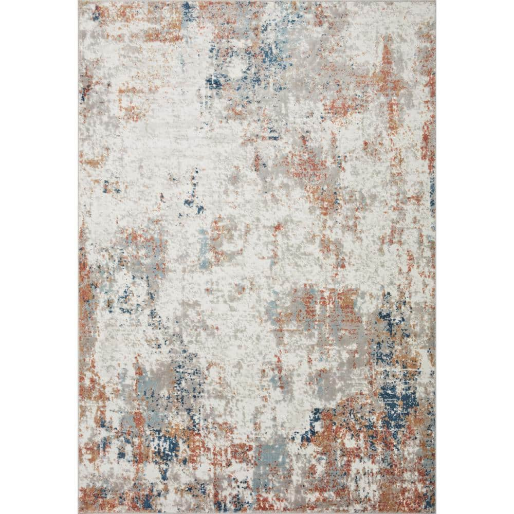 Loloi II Bianca Collection BIA-03 Ivory / Multi, Abstract Area Rug 7'-11" x 10'-6"