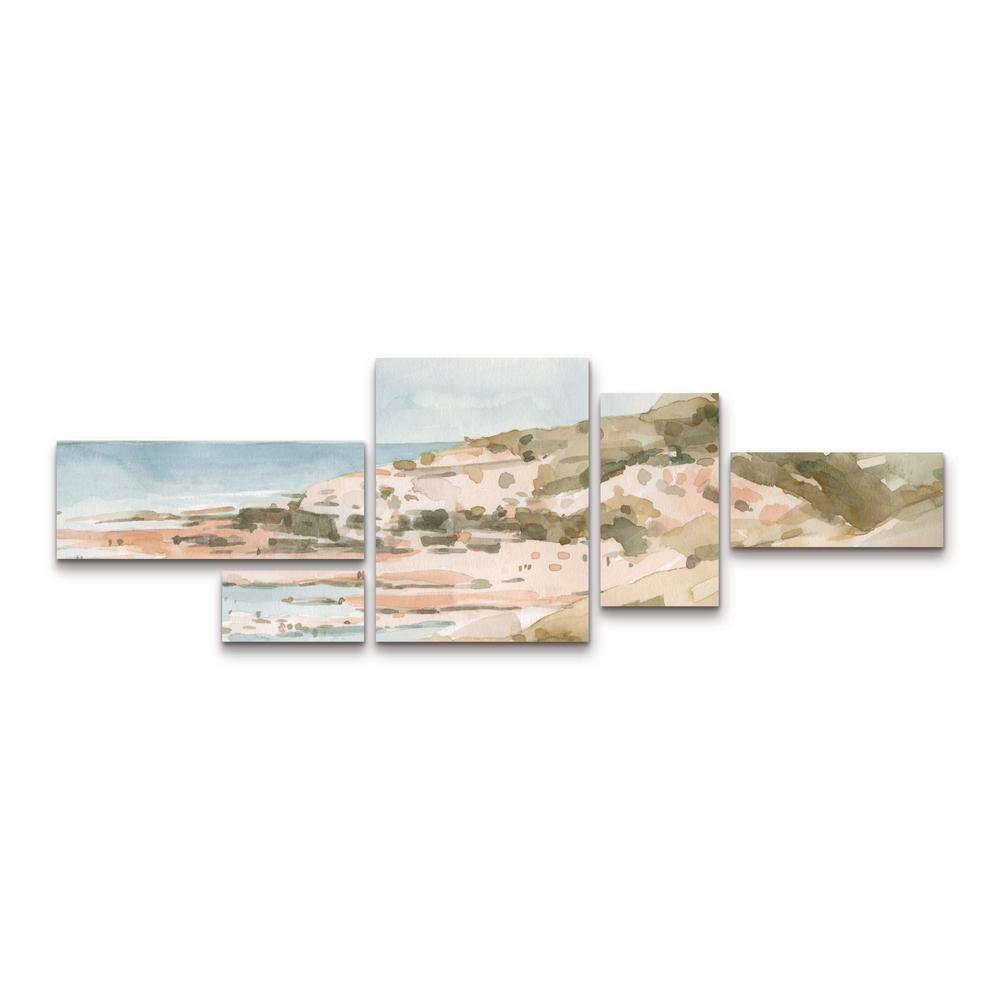 Trademark Fine Art Emma Caroline  Neutral Seaside II 5 Piece Panel Set Art