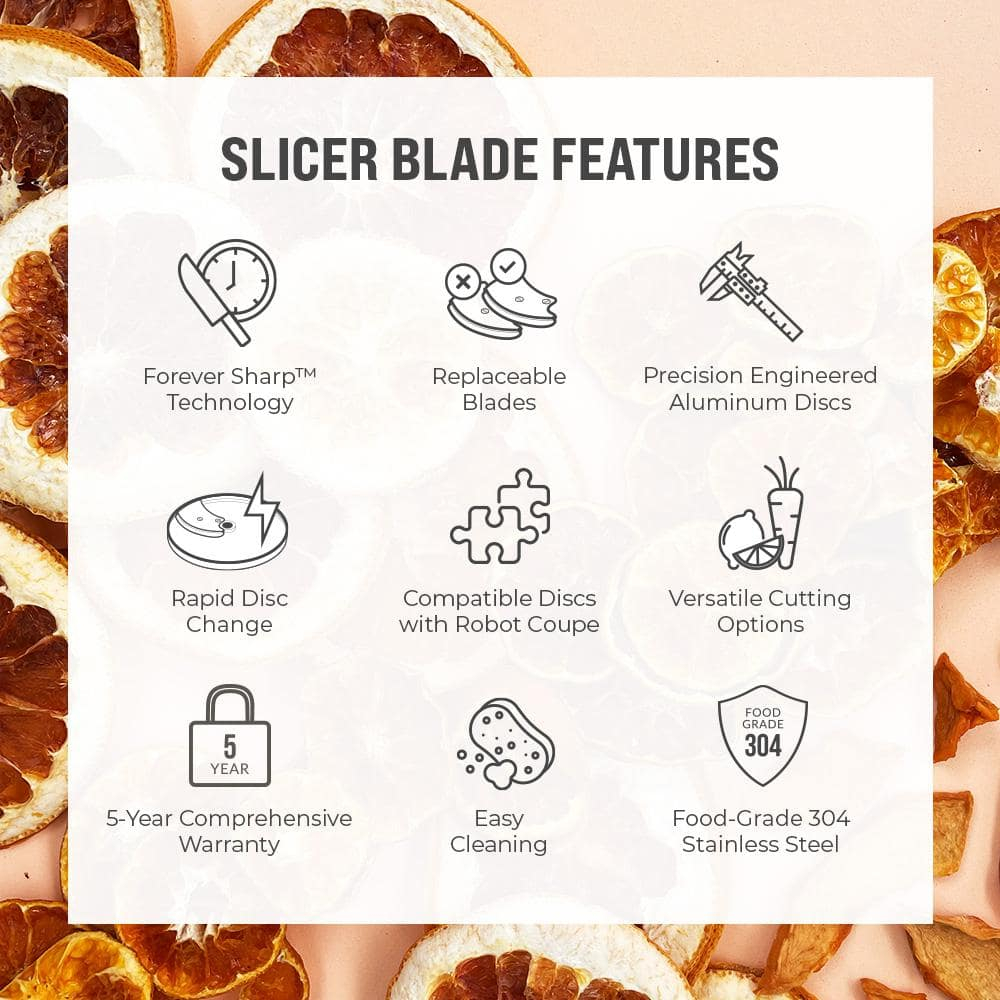Stainless Steel Commercial Grade Slicer Blade, 7.48 inches