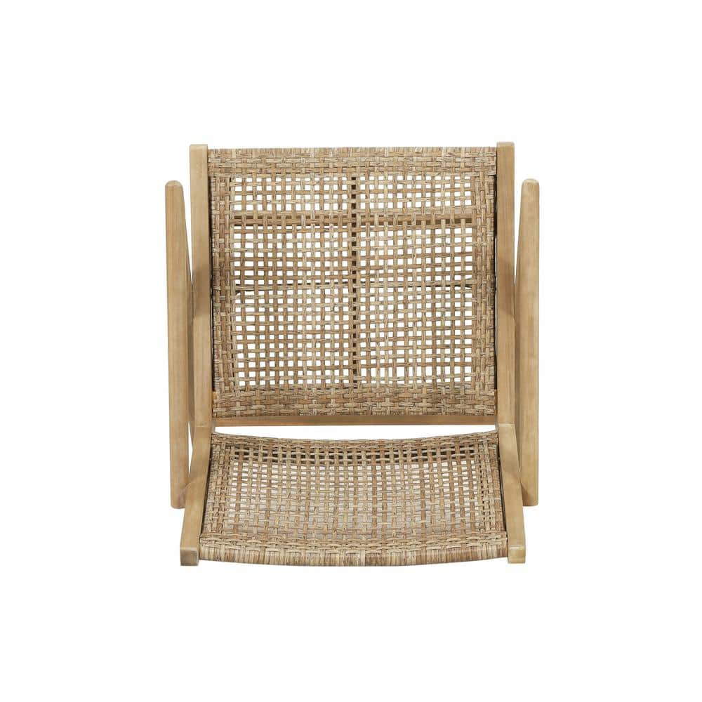 Noble House Outdoor Dining Chair - Polyethylene - Set of 2 - Light Brown