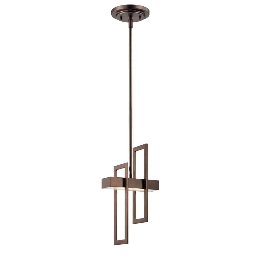 Hazel Bronze Geometric Mini LED Pendant for Indoor/Outdoor
