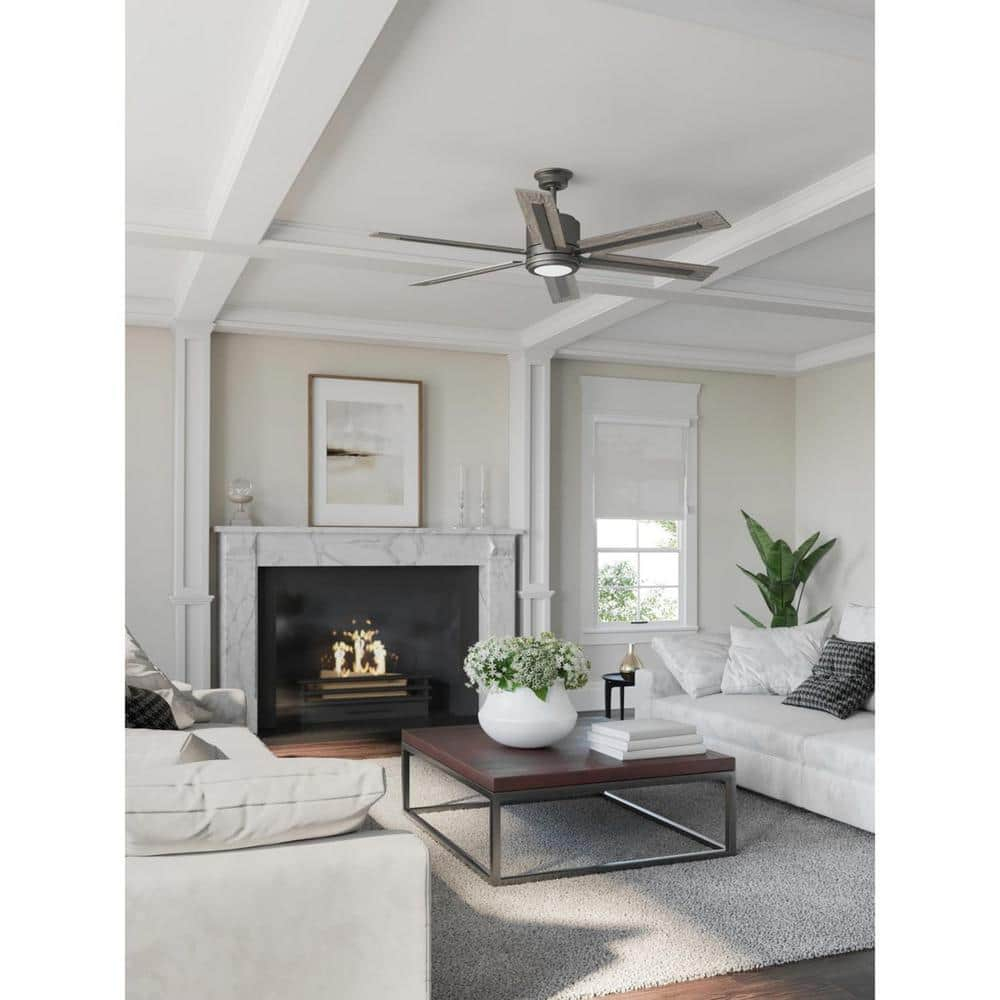 P2586-7130K-Progress Lighting-Glandon - Wide - Ceiling Fan - 1 Light - Handheld Remote in Transitional style - 60 Inches wide by 17.13 Inches