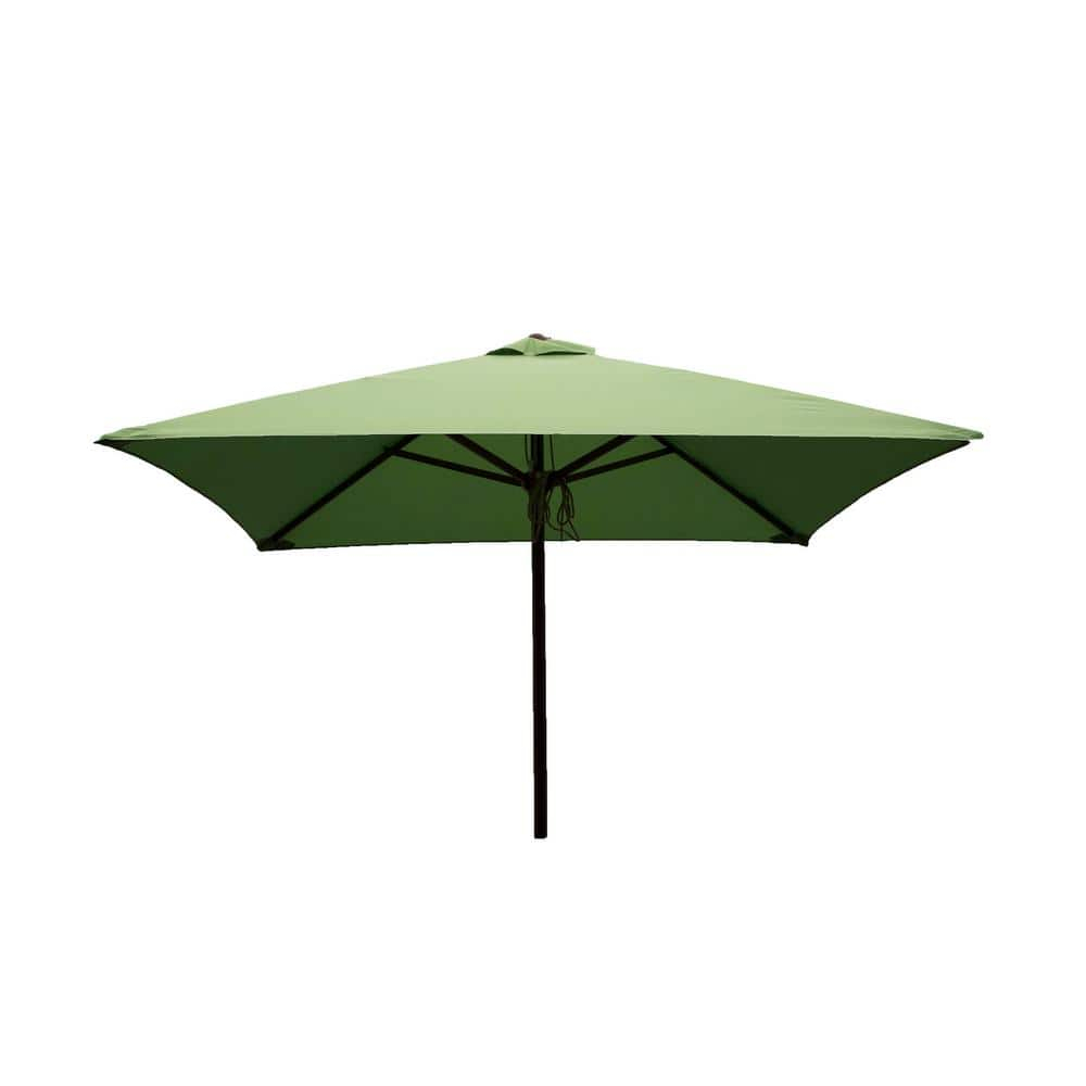 DestinationGear Classic Wood 6.5' Square Patio Umbrella, Lime