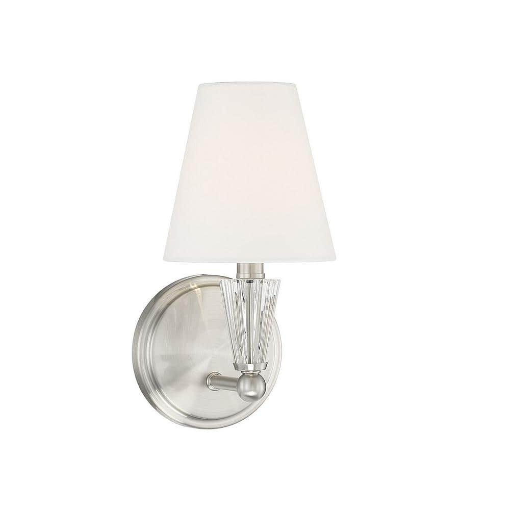 Trade Winds Bianca 1-Light Wall Sconce in Brushed Nickel