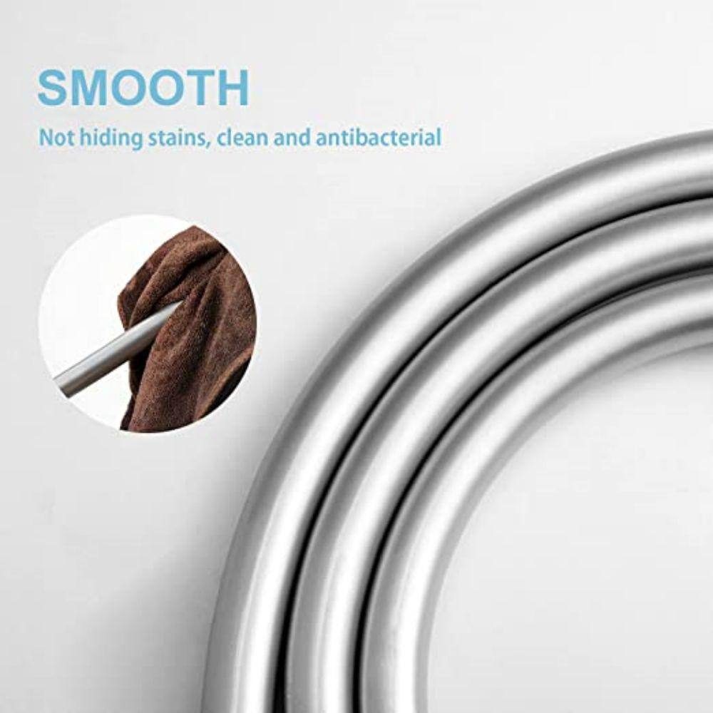 OFFO Ultra-Flex Shower Hose, Premium RV PVC Handheld Shower Head Hose Flex Hoses Extension with Brass Insert and Nut for Bathing Pet Bathing, 80 Inches Silver Gray