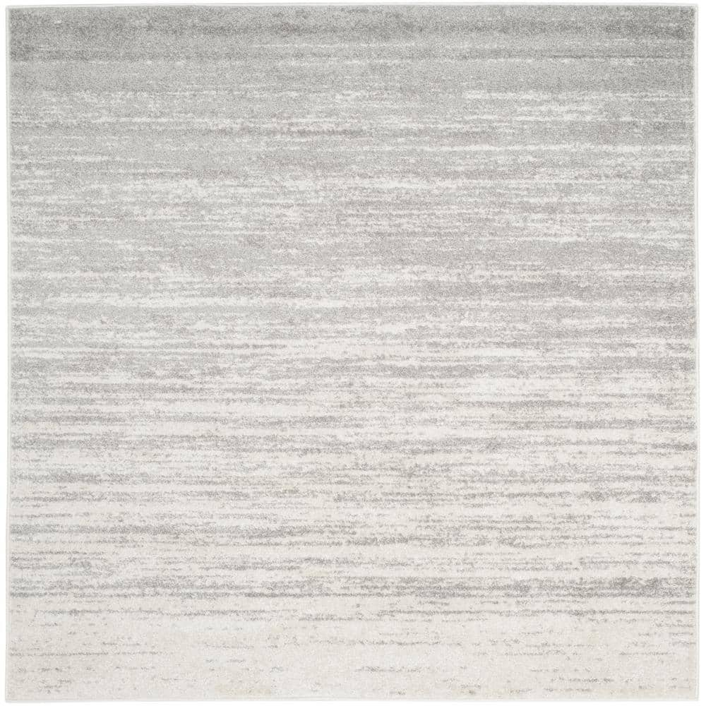 SAFAVIEH Adirondack Esmond Abstract Area Rug, Ivory/Silver, 12' x 12' Square