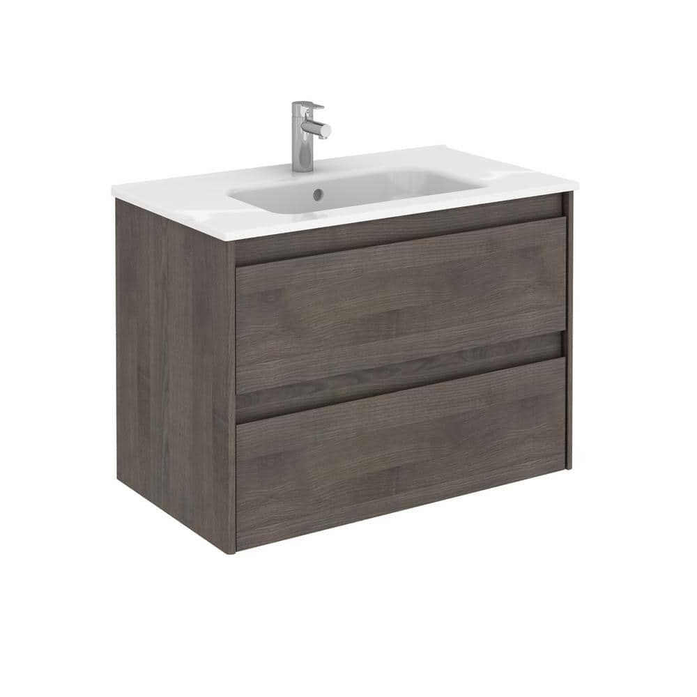 Ws Bath Collections Ambra 80 Ambra 32" Wall Mounted Single Basin Vanity Set - Wood