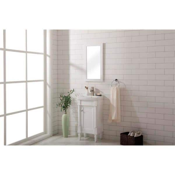 Furniture Indoor Home Decorative Bathroom, Kitchen 18" White Sink Vanity
