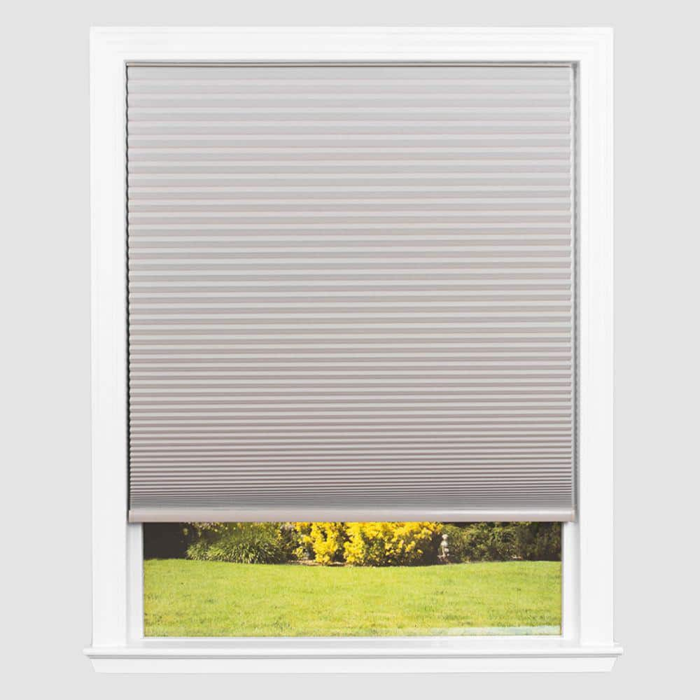 Redi Shade No Tools Easy Lift Trim-at-Home Cordless Cellular Blackout Fabric Shade Natural, 60 in x 64 in, (Fits windows 43 in - 60 in)