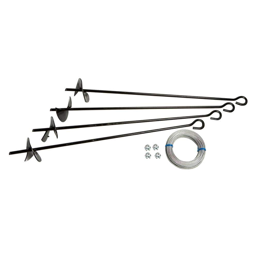 ShelterLogic Arrow AK4 Earth Anchor Auger & Cable Kit for Storage Sheds