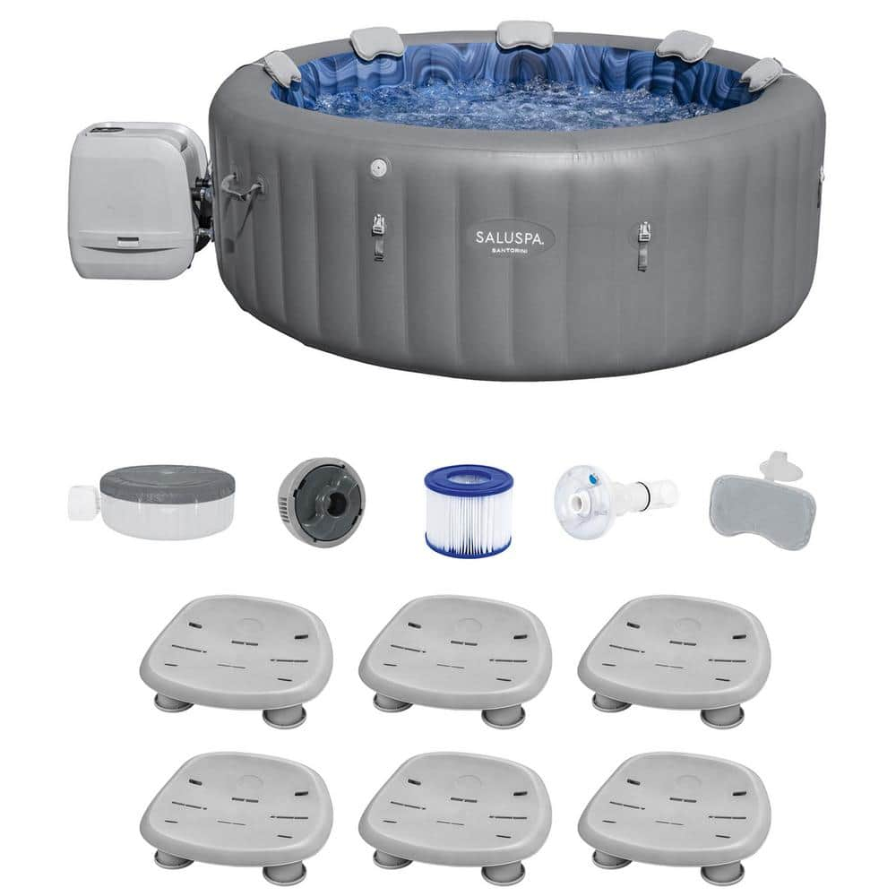 Bestway SaluSpa Santorini HydroJet Hot Tub w/ Pump #P09120