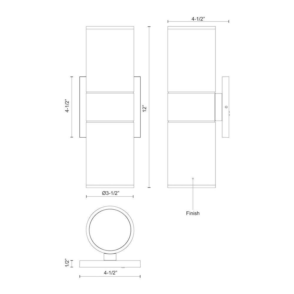 Lund Aluminum LED Wall Light