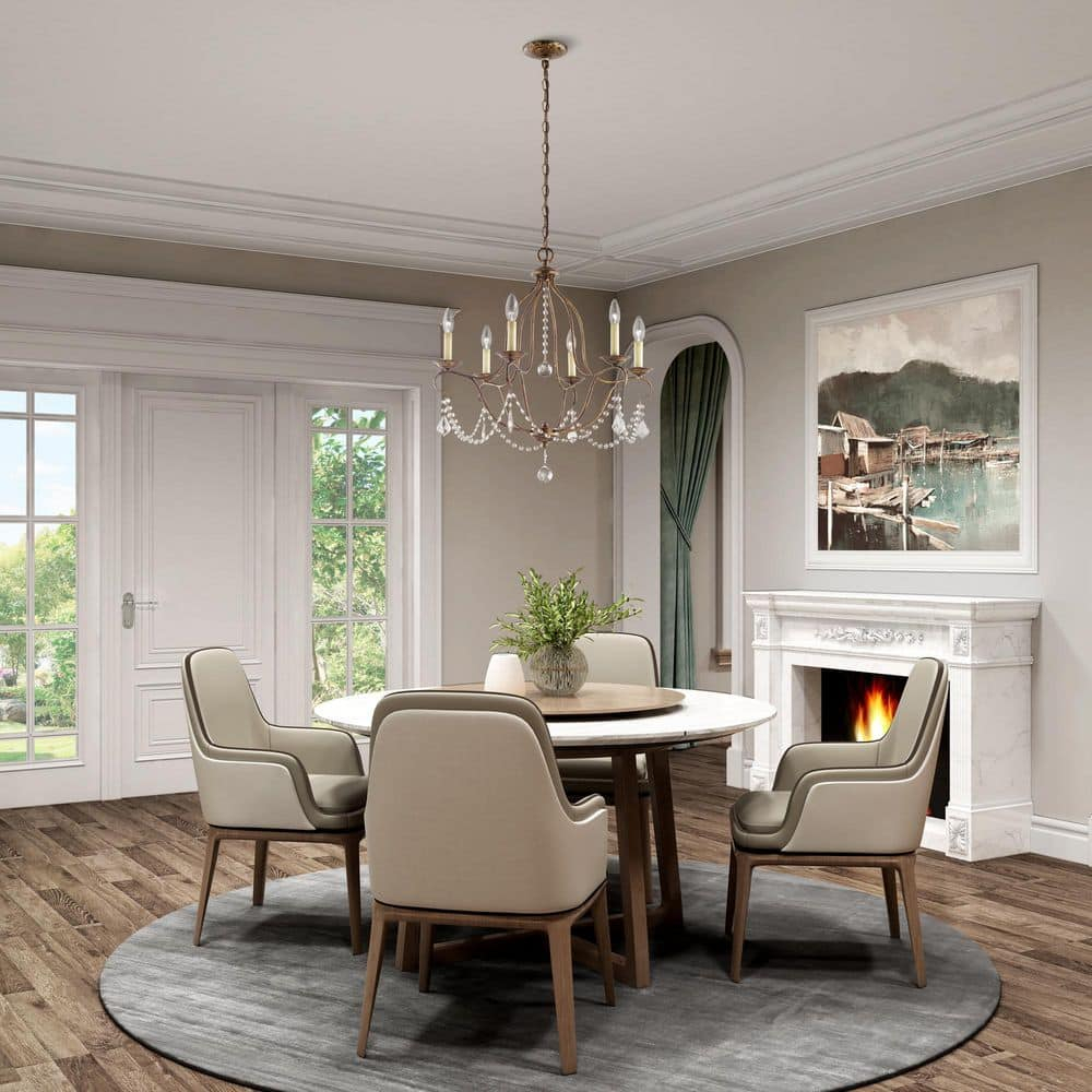 Livex Lighting Chesterfield 6 - Light Chandelier in  Hand Applied Venetian Golden Bronze