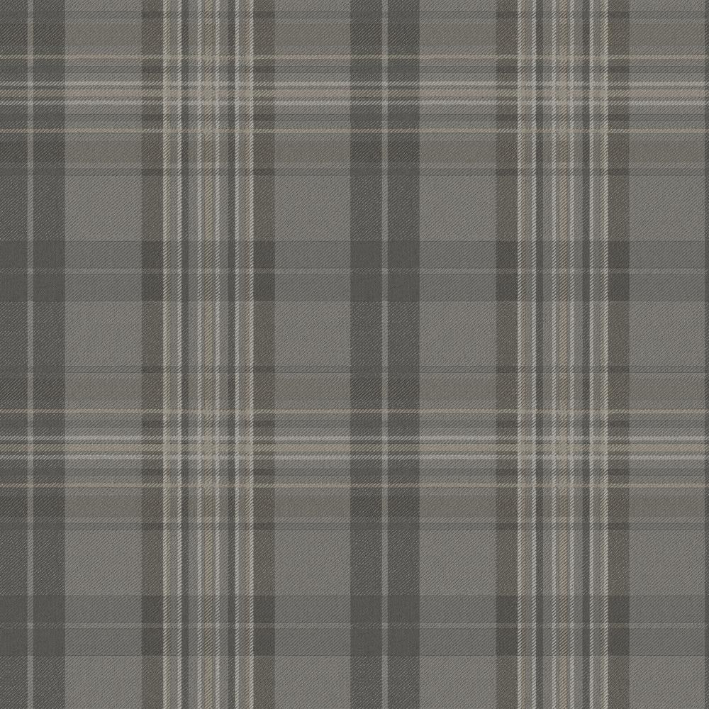 Chesapeake Austin Charcoal Plaid Wallpaper