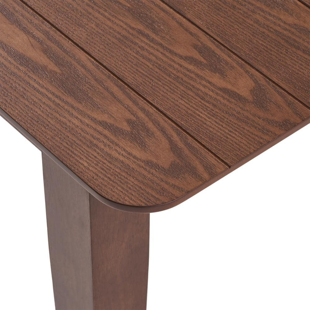 Noble House Lylah Indoor Rectangular 8 Seat Farmhouse Dining Table, Walnut Finish