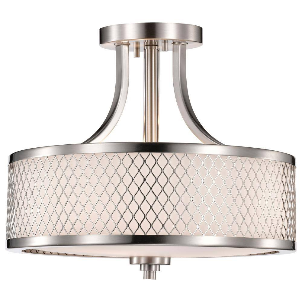 Nuvo 60-4692 - Fusion - 3 Light Semi Flush Fixture w/ Frosted Glass