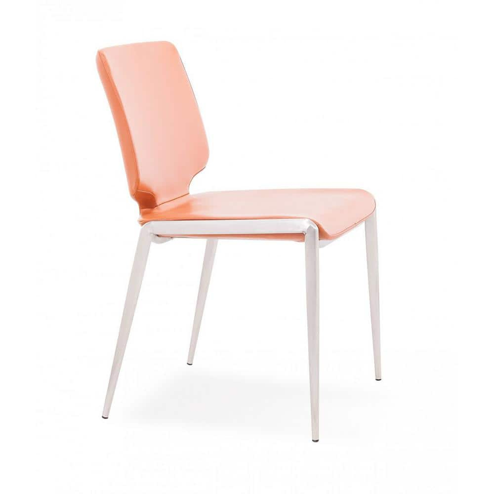 Modrest Eileen Modern Cognac Eco-Leather Dining Chair (Set of 2)